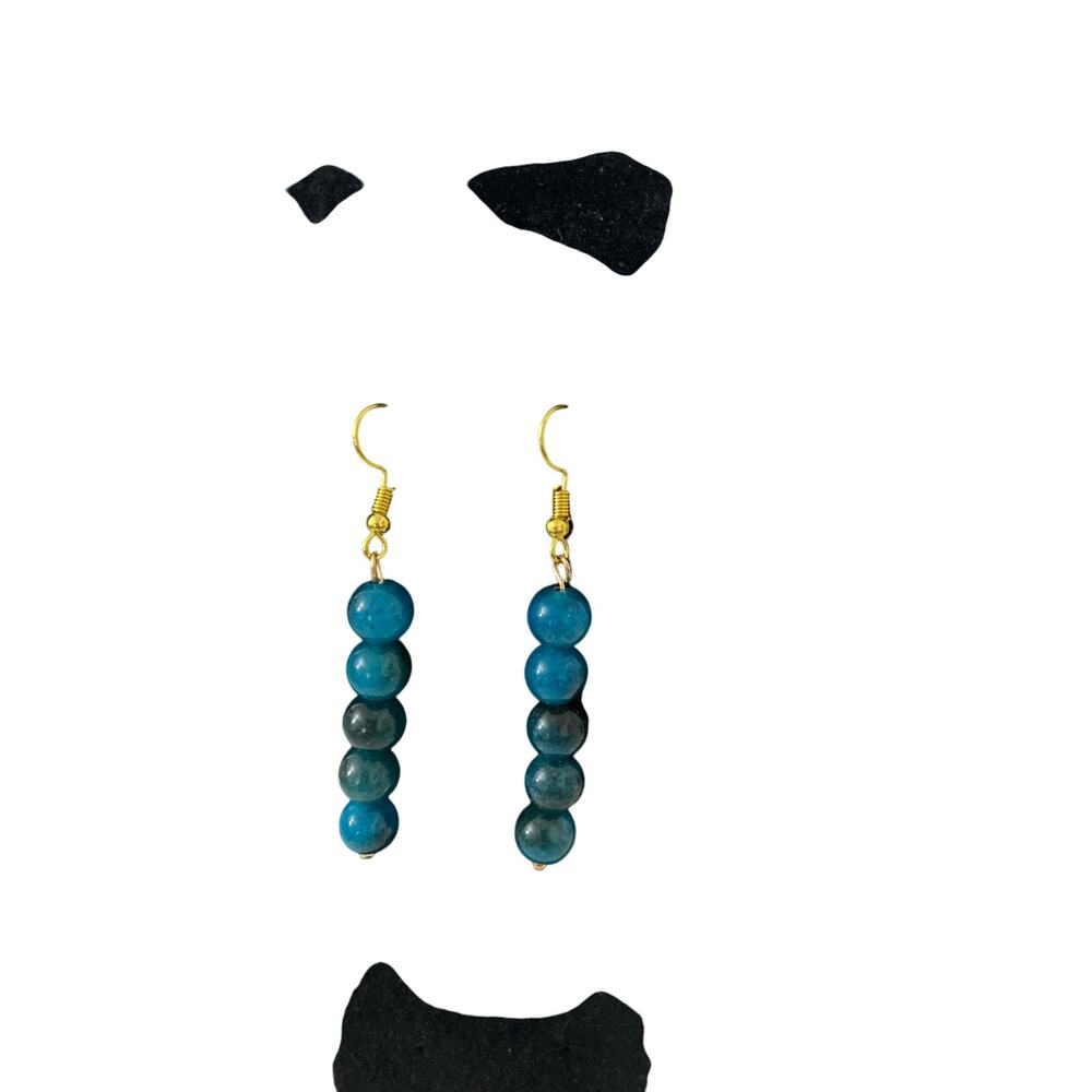 blue apatite bead earrings